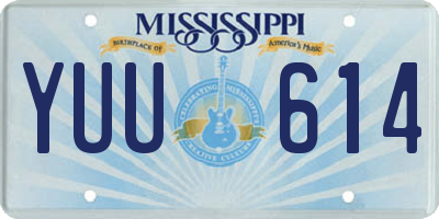 MS license plate YUU614
