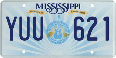 MS license plate YUU621