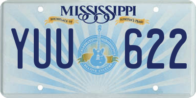 MS license plate YUU622