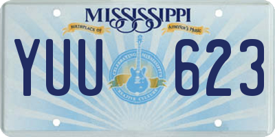MS license plate YUU623