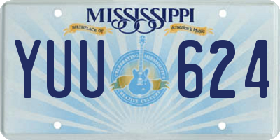 MS license plate YUU624