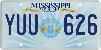 MS license plate YUU626