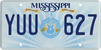 MS license plate YUU627