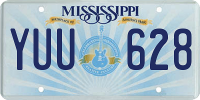 MS license plate YUU628