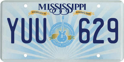 MS license plate YUU629