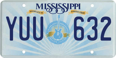 MS license plate YUU632