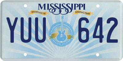 MS license plate YUU642
