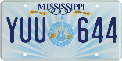 MS license plate YUU644