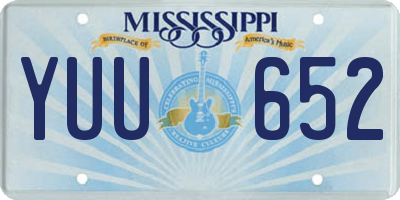 MS license plate YUU652