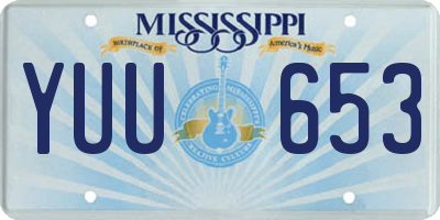 MS license plate YUU653