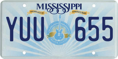 MS license plate YUU655