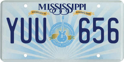 MS license plate YUU656