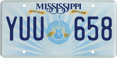 MS license plate YUU658
