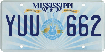 MS license plate YUU662
