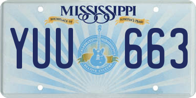MS license plate YUU663