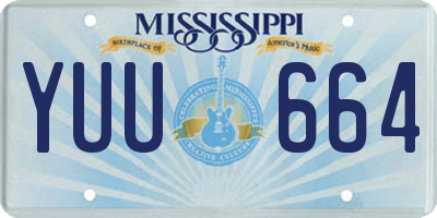 MS license plate YUU664