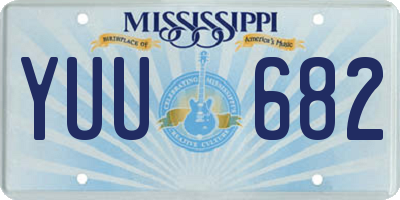 MS license plate YUU682