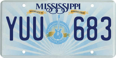 MS license plate YUU683