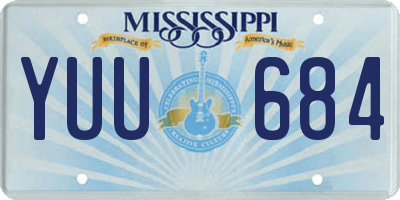 MS license plate YUU684