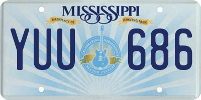 MS license plate YUU686