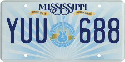 MS license plate YUU688