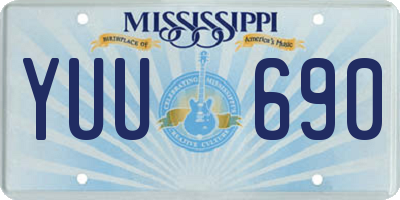 MS license plate YUU690