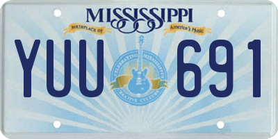 MS license plate YUU691