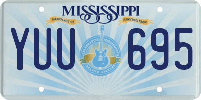 MS license plate YUU695