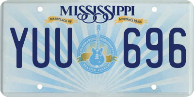 MS license plate YUU696