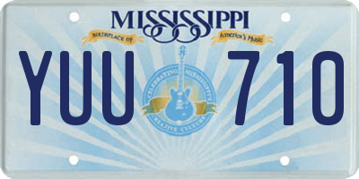 MS license plate YUU710