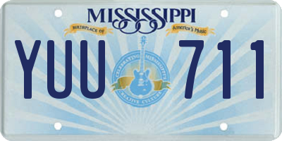 MS license plate YUU711