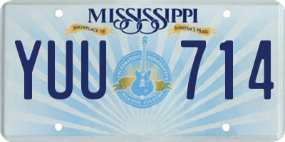 MS license plate YUU714