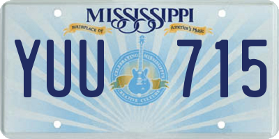 MS license plate YUU715