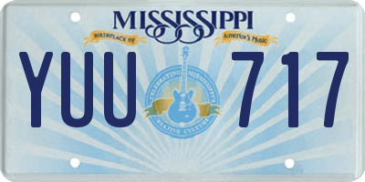 MS license plate YUU717