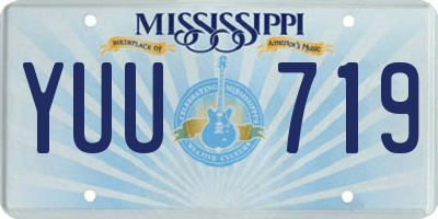 MS license plate YUU719