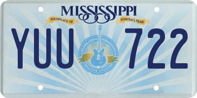 MS license plate YUU722