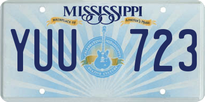 MS license plate YUU723