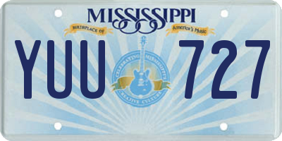 MS license plate YUU727