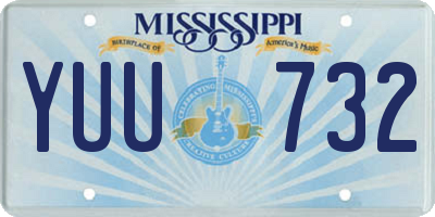 MS license plate YUU732