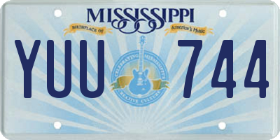 MS license plate YUU744