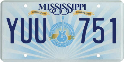 MS license plate YUU751
