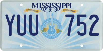 MS license plate YUU752