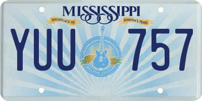 MS license plate YUU757