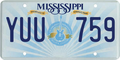 MS license plate YUU759