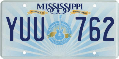 MS license plate YUU762