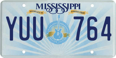 MS license plate YUU764