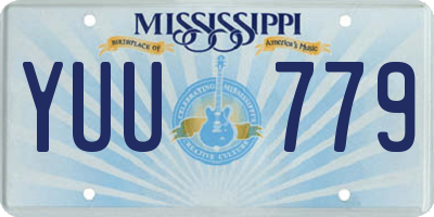MS license plate YUU779