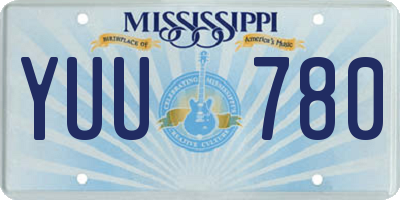 MS license plate YUU780