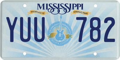 MS license plate YUU782