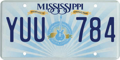 MS license plate YUU784